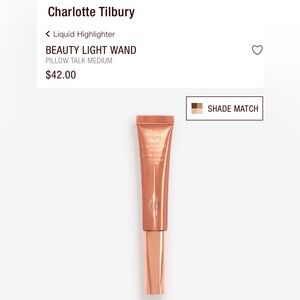 ✨Charlotte Tilbury Beauty Light Wand, Pillow Talk Medium, New in Box, full size✨